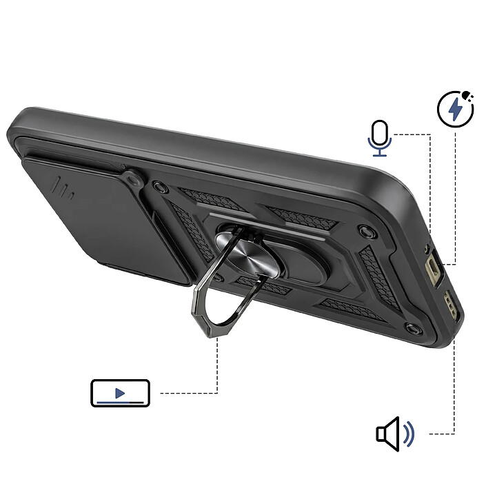 Avis Avizar Coque pour Realme 16 Pro avec Bague Support et Cache Caméra Coulissant
