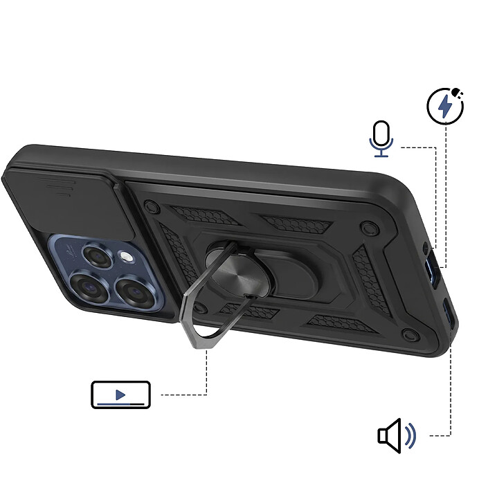 Avis Avizar Coque pour Oppo Reno 15 avec Bague Support et Cache Caméra Coulissant