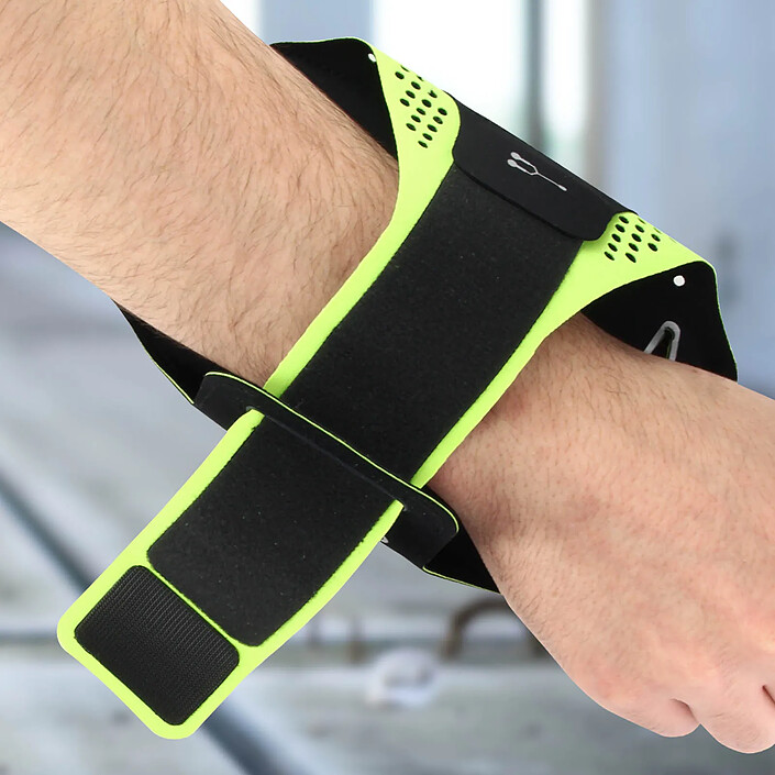 Avis Swissten Brassard de Sport pour Smartphone jusqu'à 6" avec Pochette Waterproof Noir / Jaune