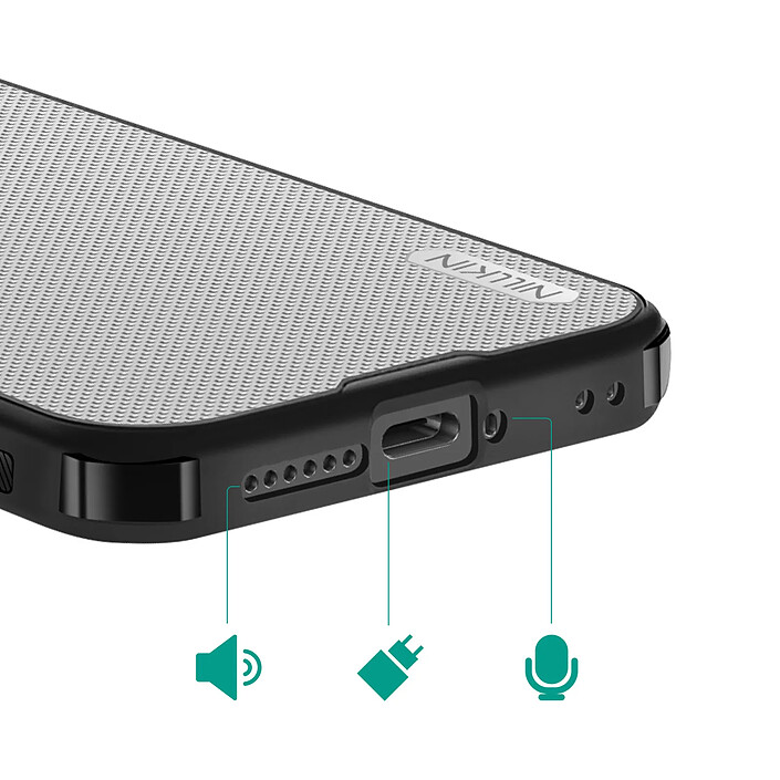 Acheter Nillkin Coque pour Xiaomi 17 Finition Texturée Modèle Super Frosted Shield Pro Blanc / Noir