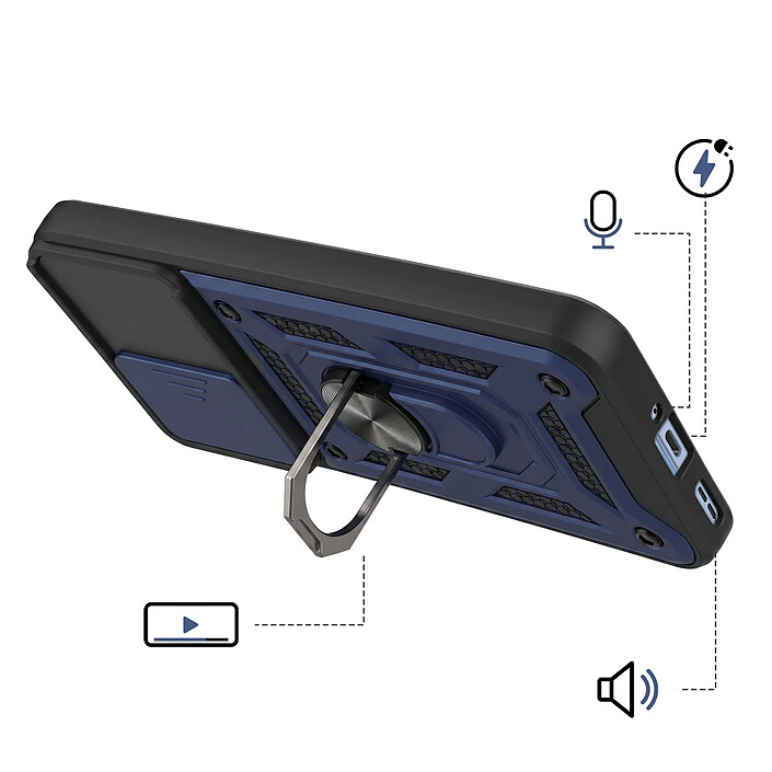 Avis Avizar Coque pour Oppo Reno 15 Pro avec Bague Support et Cache Caméra Coulissant