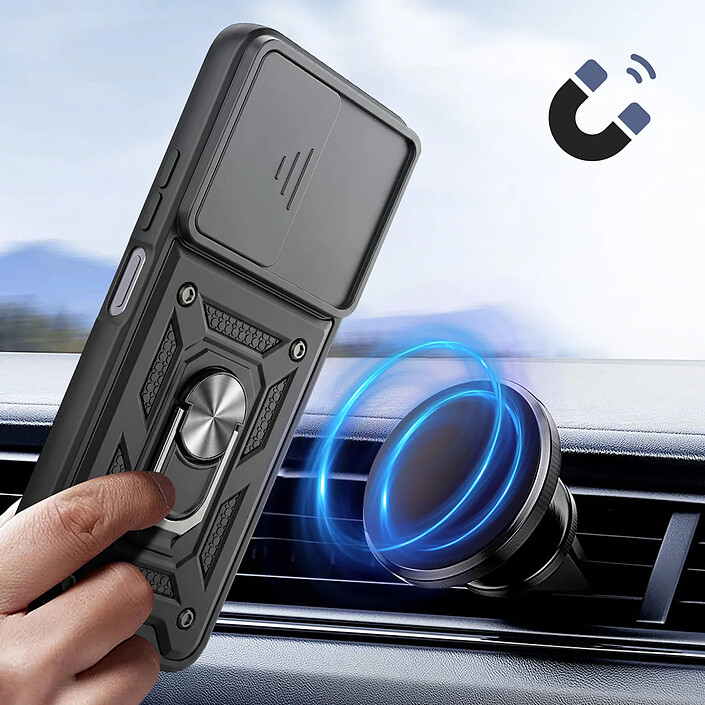 Avizar Coque pour Redmi A7 Pro avec Bague Support et Cache Caméra Coulissant pas cher