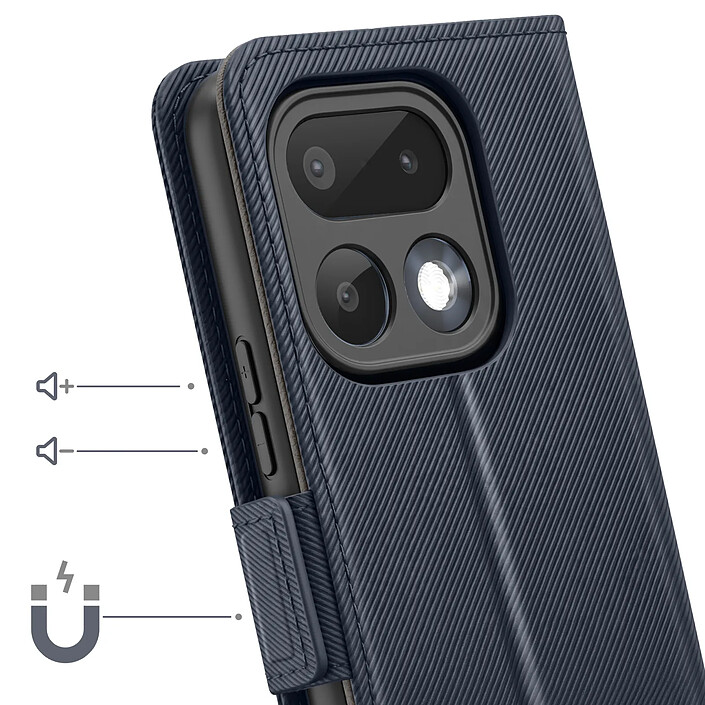Avis Avizar Étui pour Realme 16 Pro Effet Cuir Texturé avec Miroir et Porte-cartes
