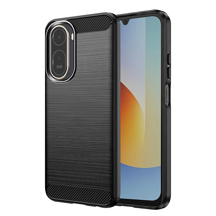 Avizar Coque pour Redmi A7 Pro en Silicone Effet Carbone Texture Brossée