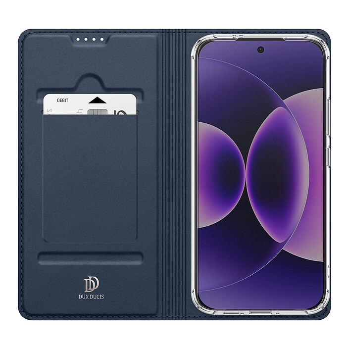Dux Ducis Étui pour Xiaomi 17 Série Skin Pro avec Porte-carte et Support Vidéo Bleu nuit pas cher