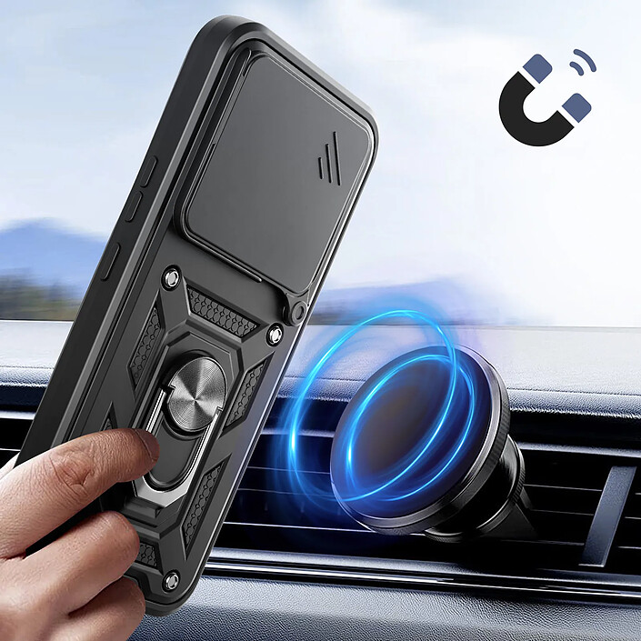 Avizar Coque pour Realme 16 Pro avec Bague Support et Cache Caméra Coulissant pas cher