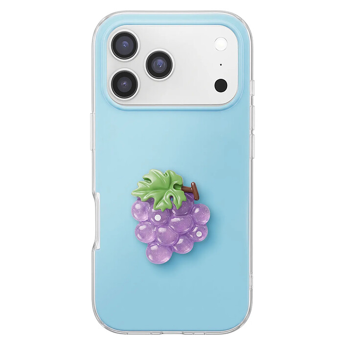 Avizar Coque pour iPhone 17 Pro Max avec Motif Raisin en Relief 3D et Contour Surélevé