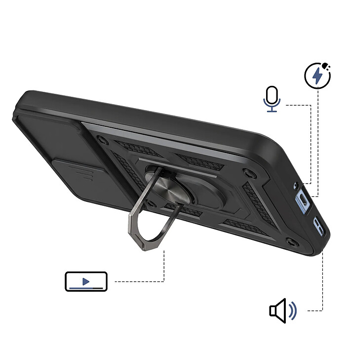 Avis Avizar Coque pour Oppo Reno 15 Pro avec Bague Support et Cache Caméra Coulissant
