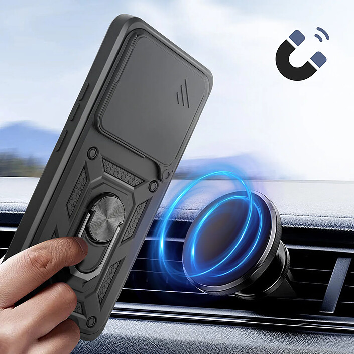Avizar Coque pour Realme 16 Pro Plus avec Bague Support et Cache Caméra Coulissant pas cher