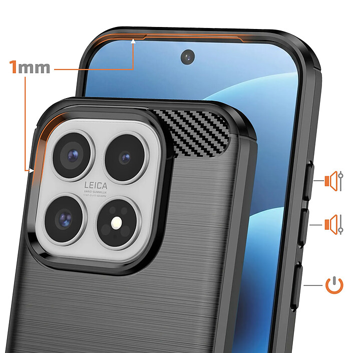 Avis Avizar Coque pour Xiaomi 17 en Silicone Effet Carbone Texture Brossée