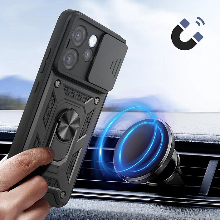 Avizar Coque pour Oppo Reno 15 Pro avec Bague Support et Cache Caméra Coulissant pas cher