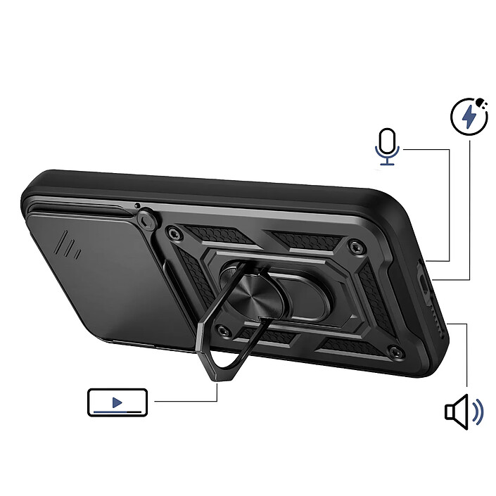 Avis Avizar Coque pour Xiaomi 17 avec Bague Support et Cache Caméra Coulissant