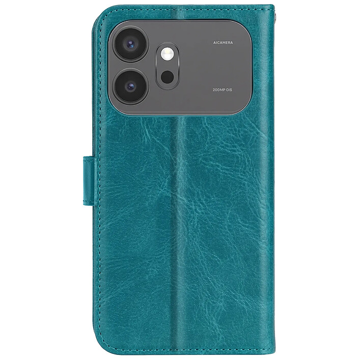 Mayaxess Étui Portefeuille pour Honor 600 / 600 Pro avec Support Vidéo et Dragonne Turquoise