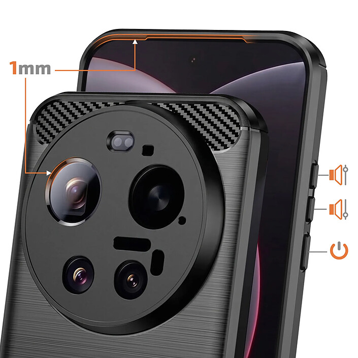 Avis Avizar Coque pour Xiaomi 17 Ultra en Silicone Effet Carbone Texture Brossée