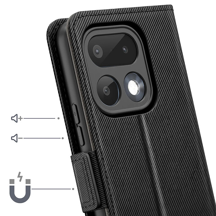 Avis Avizar Étui pour Realme 16 Pro Effet Cuir Texturé avec Miroir et Porte-cartes