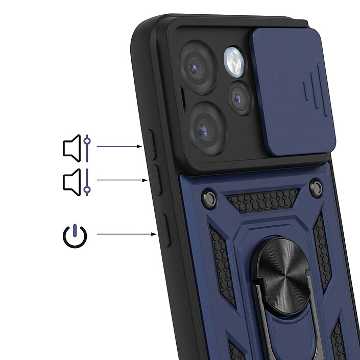 Acheter Avizar Coque pour Oppo Reno 15 Pro avec Bague Support et Cache Caméra Coulissant