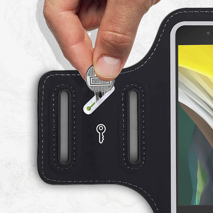 Swissten Brassard de Sport pour Smartphone jusqu'à 6" avec Pochette Waterproof Noir / Jaune pas cher