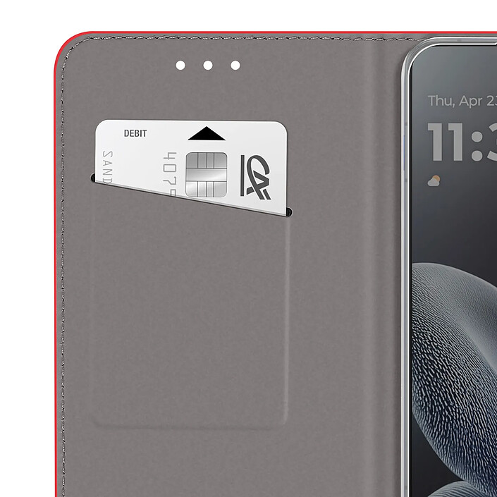 Avizar Étui à Clapet pour Motorola Edge 70 avec Texture Tissée et Support Vidéo pas cher