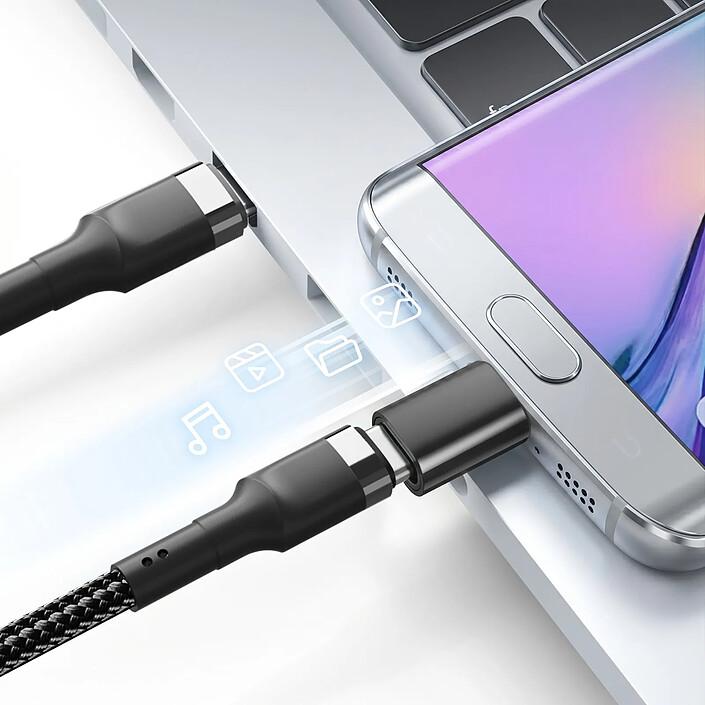 Blue Star Mini Adaptateur USB-C vers Micro-USB pour Charge et Synchronisation Noir pas cher