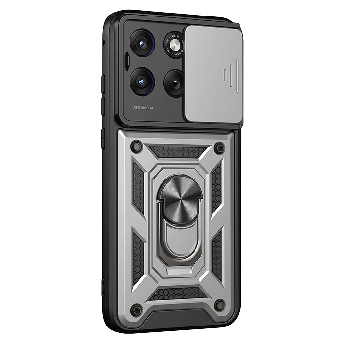 Avizar Coque pour Motorola Edge 70 Fusion avec Bague Support et Cache Caméra Coulissant