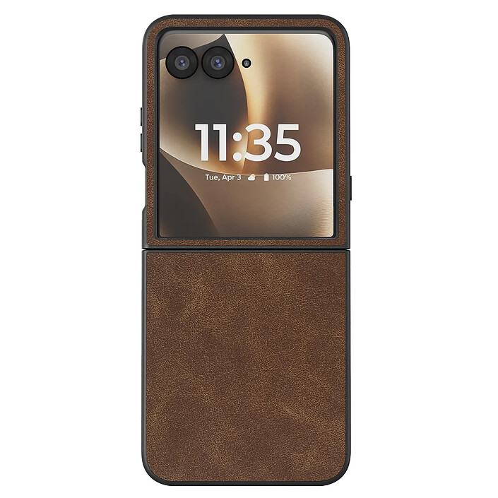Avizar Coque Clapet pour Motorola Razr 70 Ultra Protection Pliable Rigide Effet Cuir