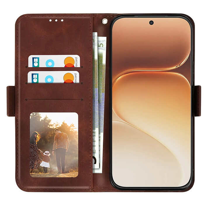 Avizar Étui Folio pour Honor 600 / 600 Pro Design Vintage avec Fonction Support Vidéo pas cher