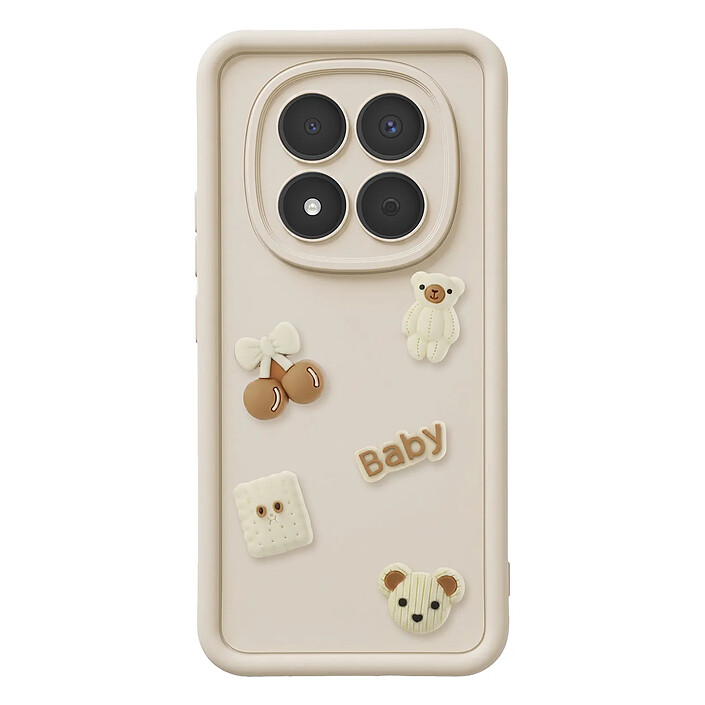 Avizar Coque pour Redmi Note 15 Pro 5G Motifs Nounours Kawaii en 3D et Contour Surélevé