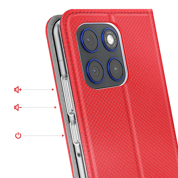 Avis Avizar Étui à Clapet pour Motorola Edge 70 avec Texture Tissée et Support Vidéo