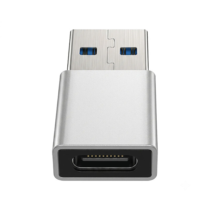 Blue Star Adaptateur USB-C Femelle vers USB 3.0 Mâle Haute Vitesse 5Gbps Argent pas cher