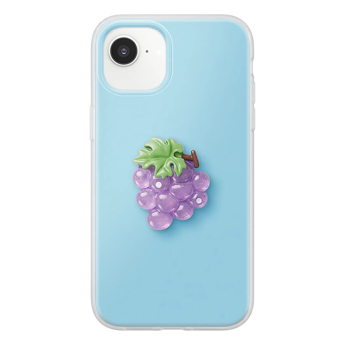 Avizar Coque pour iPhone 17e avec Motif Raisin en Relief 3D et Contour Surélevé