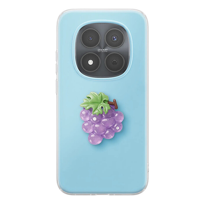 Avizar Coque pour Redmi Note 15 Pro 5G Motif Raisin en Relief 3D et Contour Surélevé