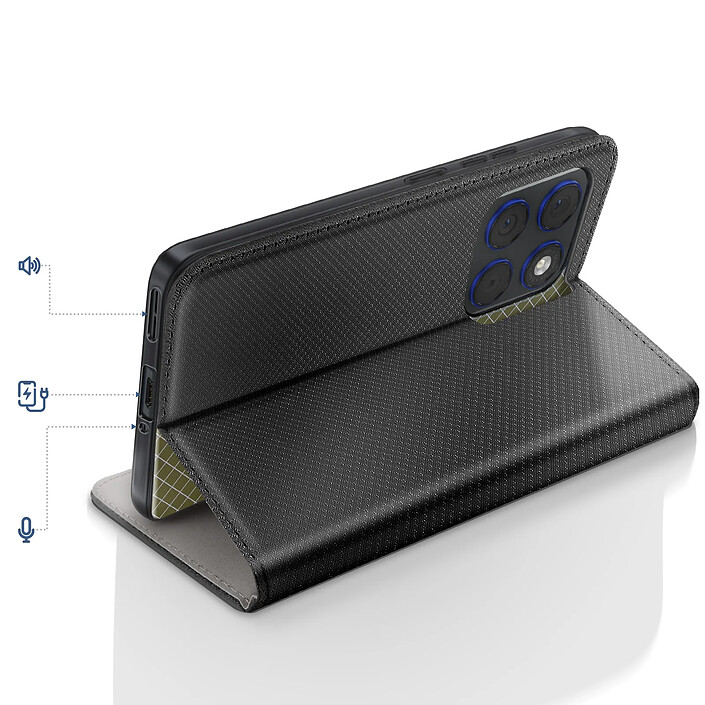 Acheter Avizar Étui à Clapet pour Motorola Edge 70 avec Texture Tissée et Support Vidéo