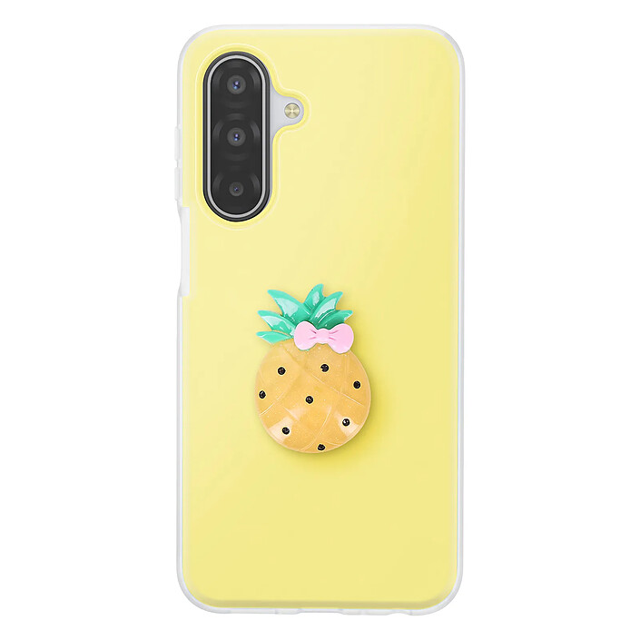 Avizar Coque pour Galaxy A17 avec Motif Ananas en Relief 3D et Contour Surélevé