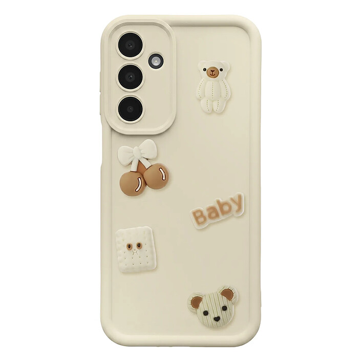 Avizar Coque pour Galaxy A26 avec Motifs Nounours Kawaii en 3D et Contour Surélevé