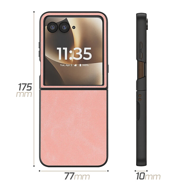 Avizar Coque Clapet pour Motorola Razr 70 Ultra Protection Pliable Rigide Effet Cuir pas cher
