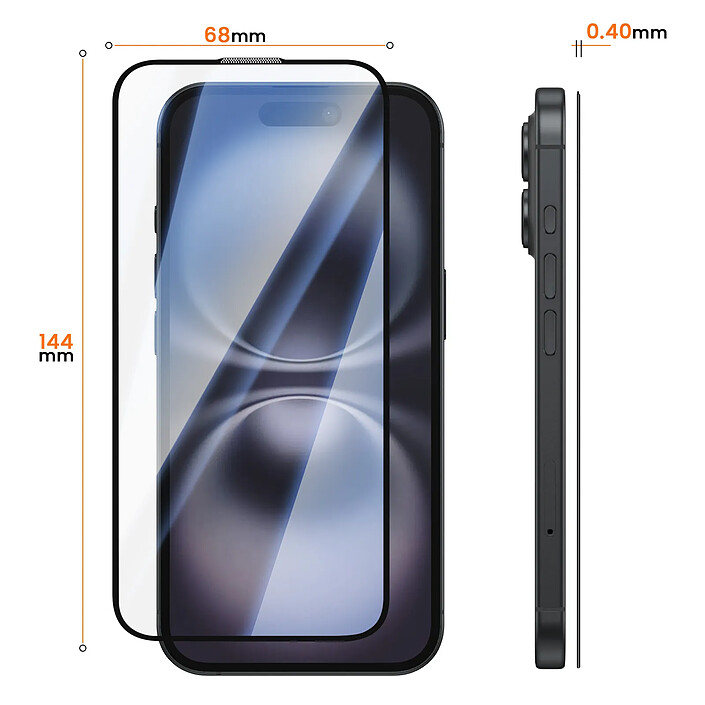 Avizar Protection d'Écran pour iPhone 16 en Verre Trempé 0.40mm Haute Résistance pas cher