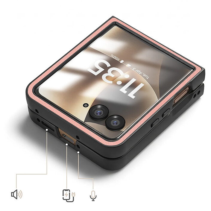 Acheter Avizar Coque Clapet pour Motorola Razr 70 Ultra Protection Pliable Rigide Effet Cuir