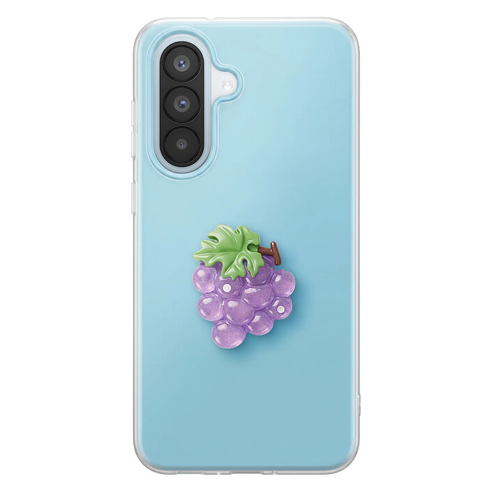 Avizar Coque pour Galaxy A57 avec Motif Raisin en Relief 3D et Contour Surélevé