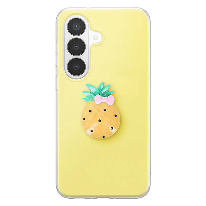 Avizar Coque pour Galaxy S26 avec Motif Ananas en Relief 3D et Contour Surélevé