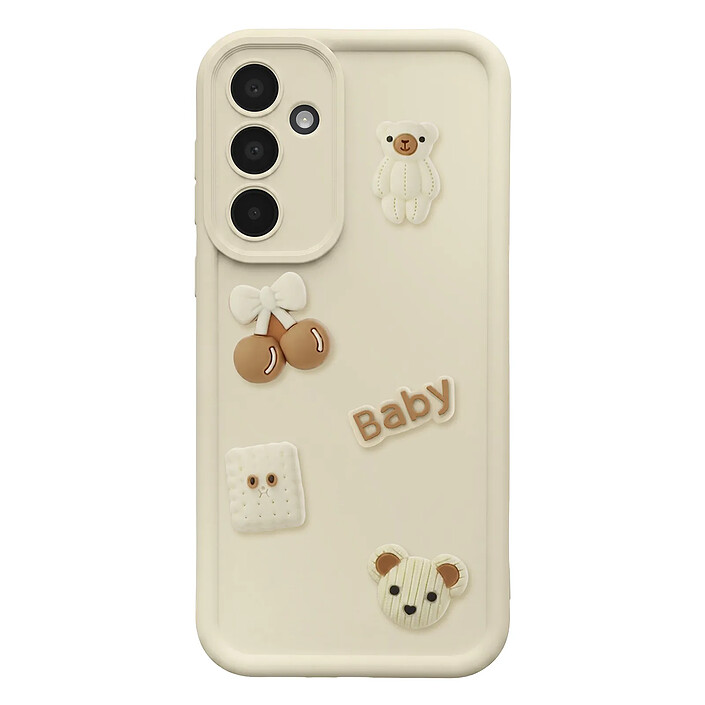 Avizar Coque pour Galaxy A37 avec Motifs Nounours Kawaii en 3D et Contour Surélevé