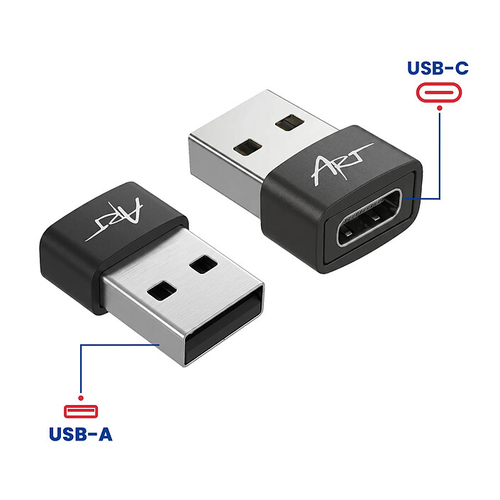 Avis Avizar Adaptateur USB-C vers USB Mâle pour Charge et Transfert 480 Mb/s