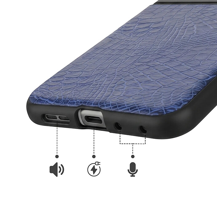 Acheter Avizar Coque pour Motorola Razr 70 Effet Cuir Croco avec Écran Externe Dégagé