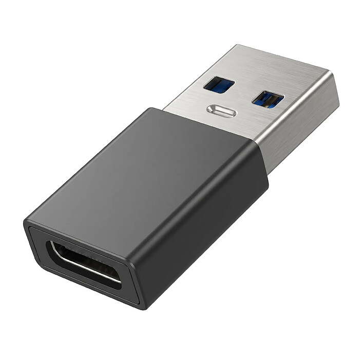 Blue Star Adaptateur USB-C Femelle vers USB 3.0 Mâle Haute Vitesse 5Gbps Noir