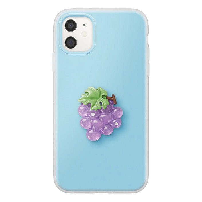 Avizar Coque pour iPhone 11 avec Motif Raisin en Relief 3D et Contour Surélevé