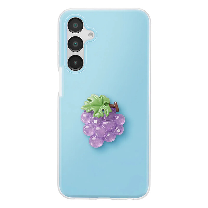 Avizar Coque pour Galaxy A16 avec Motif Raisin en Relief 3D et Contour Surélevé