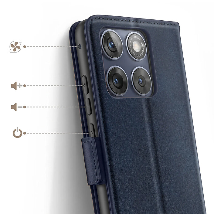 Avis Avizar Étui Portefeuille pour Motorola Edge 70 Fusion à Effet Patiné avec Support