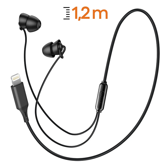 Avis LinQ Écouteurs de Sommeil Lightning pour iPhone / iPad avec Bluetooth et Micro Noir
