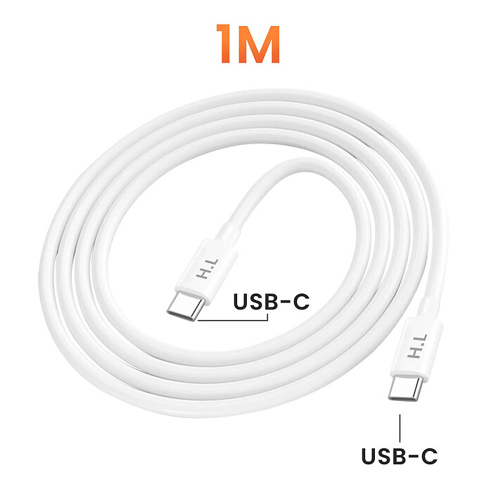 Avizar Chargeur Secteur Double Port USB-A et USB-C 20W avec Câble USB-C vers USB-C pas cher