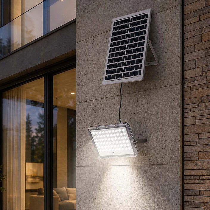 Avis Avizar Projecteur LED 10W Extérieur 9000K avec Panneau Solaire 12W