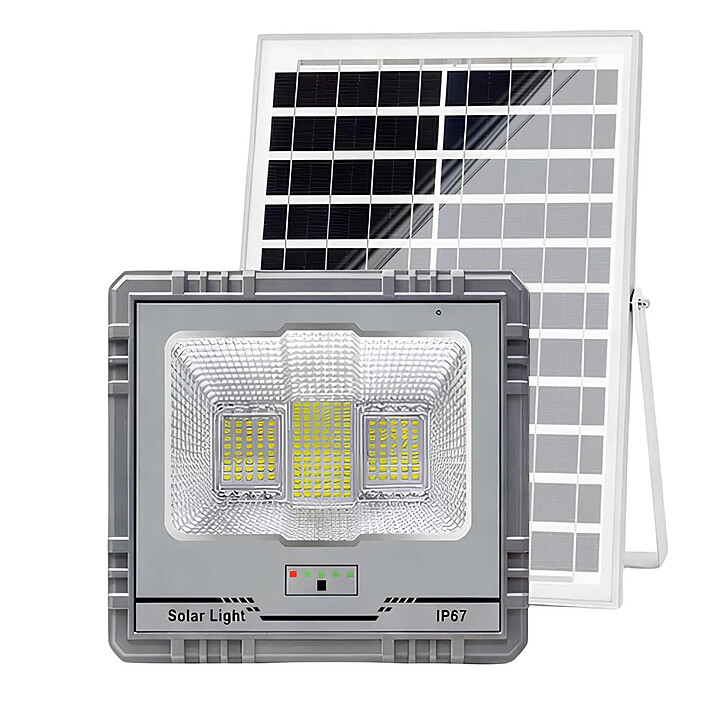 Avizar Projecteur Solaire LED 13W IP67 avec Batterie 15Ah avec Panneau 15W